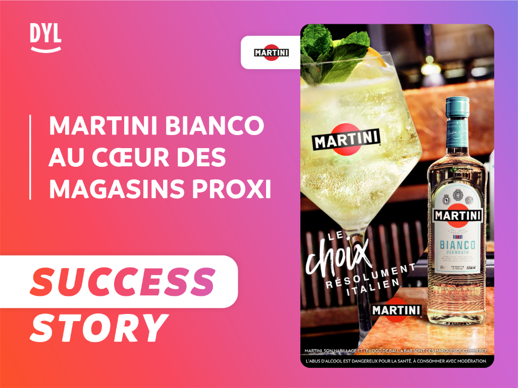 SUCCESS STORY&nbsp;: Comment Bacardi a boosté les ventes de sa boisson Martini Bianco grâce au DOOH instore au cœur des magasins proxi&nbsp;?